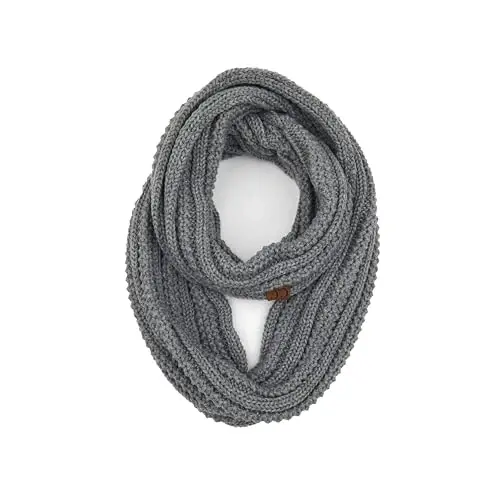 C.C CC Winter Soft Matching Unisex Chunky Knit Cowl Loop Infinity Scarf - 1