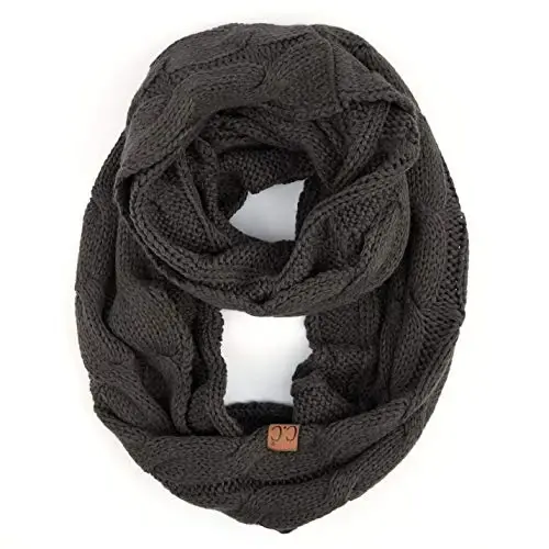 C.C CC Winter Soft Matching Unisex Chunky Knit Cowl Loop Infinity Scarf - 1
