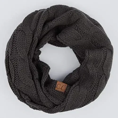 C.C CC Winter Soft Matching Unisex Chunky Knit Cowl Loop Infinity Scarf - C.C (1)