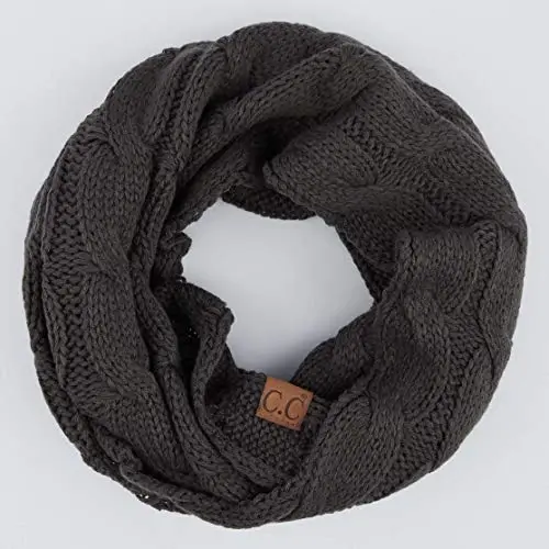 C.C CC Winter Soft Matching Unisex Chunky Knit Cowl Loop Infinity Scarf - 2