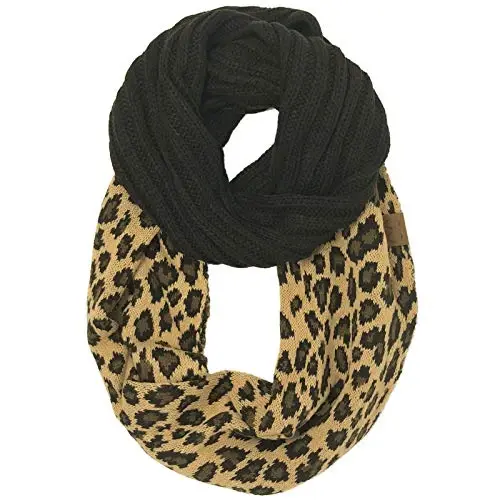 C.C CC Winter Soft Matching Unisex Chunky Knit Cowl Loop Infinity Scarf - 1