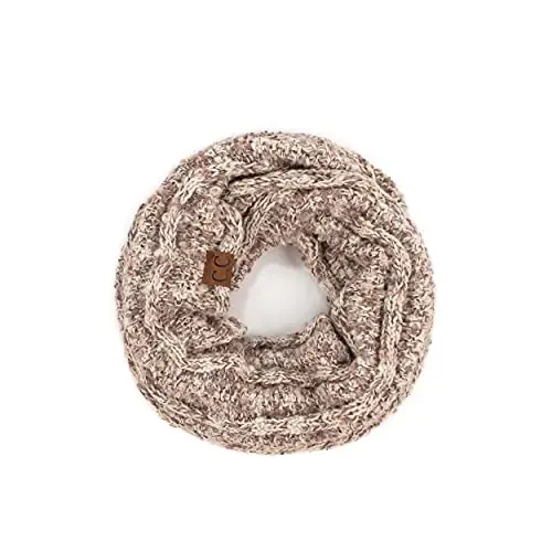 C.C CC Winter Soft Matching Unisex Chunky Knit Cowl Loop Infinity Scarf 