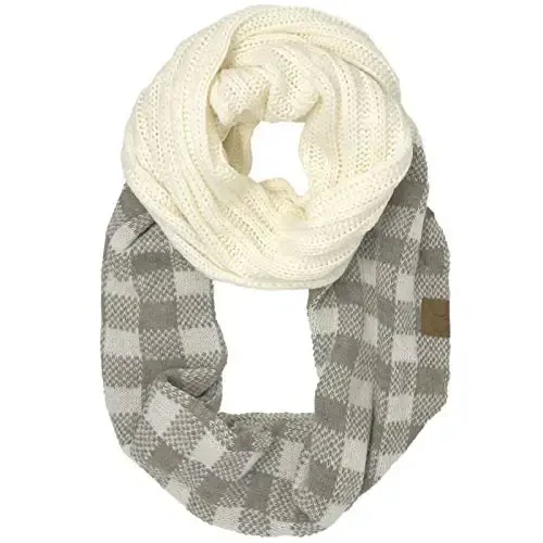 C.C CC Winter Soft Matching Unisex Chunky Knit Cowl Loop Infinity Scarf - 1