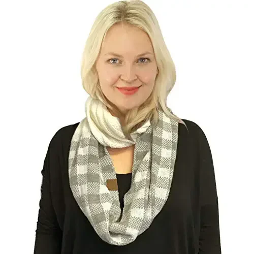 C.C CC Winter Soft Matching Unisex Chunky Knit Cowl Loop Infinity Scarf - 2