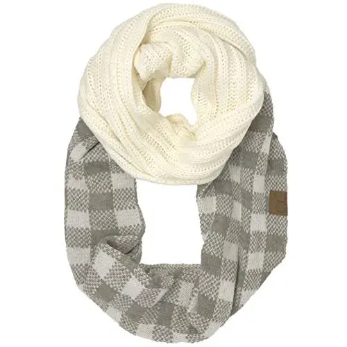 C.C CC Winter Soft Matching Unisex Chunky Knit Cowl Loop Infinity Scarf 