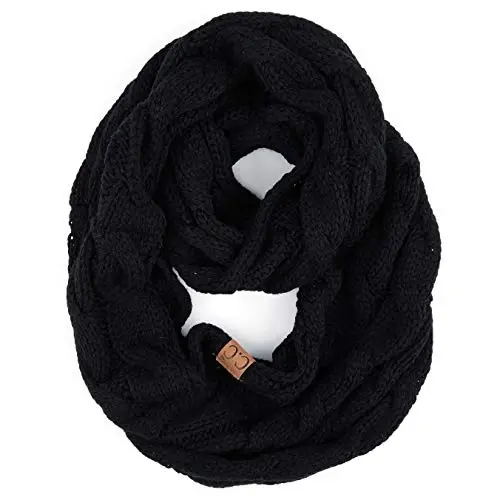 C.C CC Winter Soft Matching Unisex Chunky Knit Cowl Loop Infinity Scarf - 3