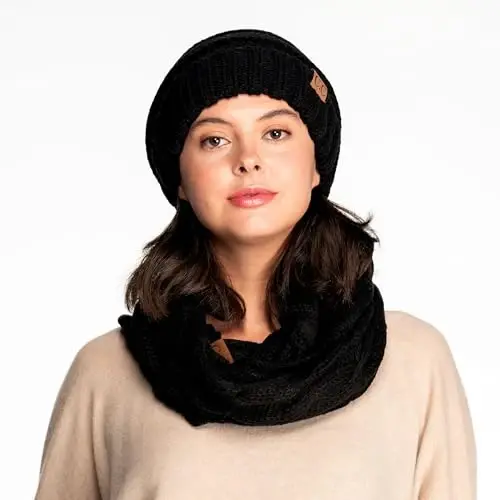 C.C CC Winter Soft Matching Unisex Chunky Knit Cowl Loop Infinity Scarf - C.C® (1)