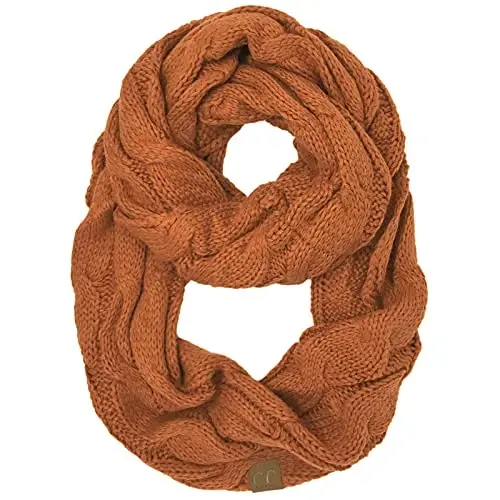 C.C CC Winter Soft Matching Unisex Chunky Knit Cowl Loop Infinity Scarf 