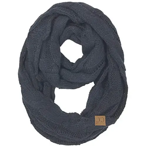 C.C CC Winter Soft Matching Unisex Chunky Knit Cowl Loop Infinity Scarf - 1