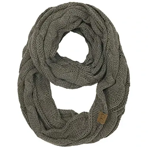 C.C CC Winter Soft Matching Unisex Chunky Knit Cowl Loop Infinity Scarf - 1
