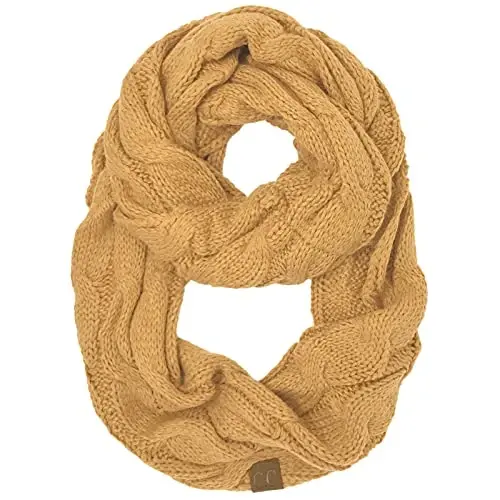 C.C CC Winter Soft Matching Unisex Chunky Knit Cowl Loop Infinity Scarf 