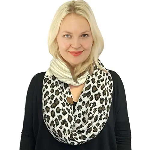 C.C CC Winter Soft Matching Unisex Chunky Knit Cowl Loop Infinity Scarf - 2