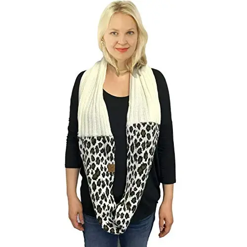 C.C CC Winter Soft Matching Unisex Chunky Knit Cowl Loop Infinity Scarf - 3
