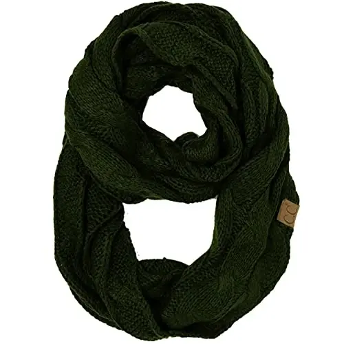 C.C CC Winter Soft Matching Unisex Chunky Knit Cowl Loop Infinity Scarf - 1