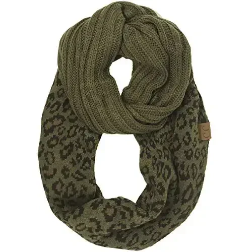 C.C CC Winter Soft Matching Unisex Chunky Knit Cowl Loop Infinity Scarf - 1