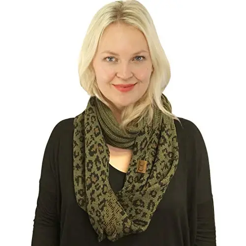 C.C CC Winter Soft Matching Unisex Chunky Knit Cowl Loop Infinity Scarf - 2