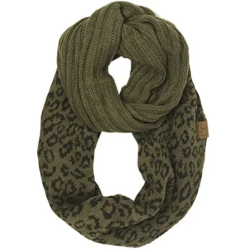 C.C CC Winter Soft Matching Unisex Chunky Knit Cowl Loop Infinity Scarf - 1