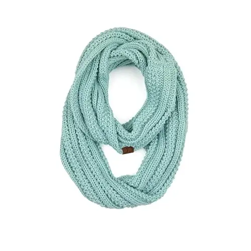 C.C CC Winter Soft Matching Unisex Chunky Knit Cowl Loop Infinity Scarf - 1