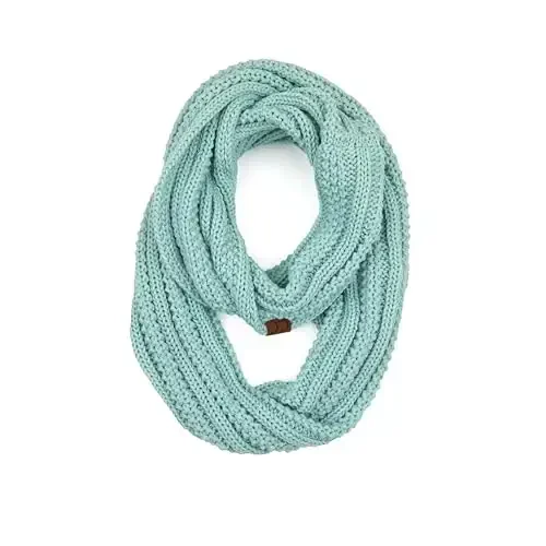 C.C CC Winter Soft Matching Unisex Chunky Knit Cowl Loop Infinity Scarf 