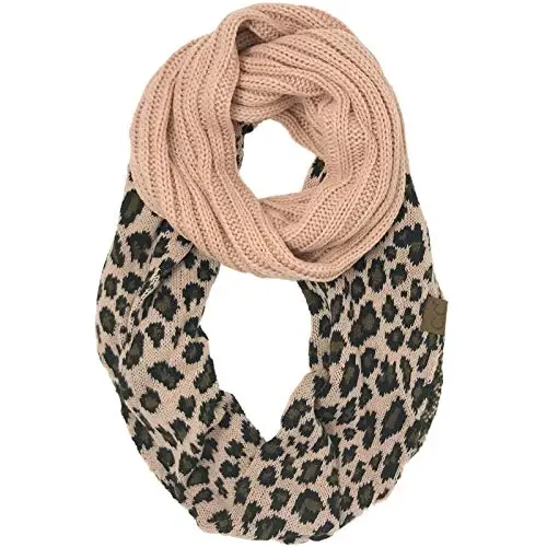 C.C CC Winter Soft Matching Unisex Chunky Knit Cowl Loop Infinity Scarf - 1
