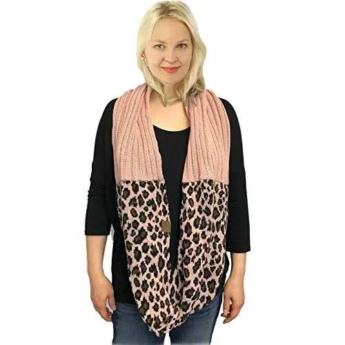 C.C CC Winter Soft Matching Unisex Chunky Knit Cowl Loop Infinity Scarf - 3