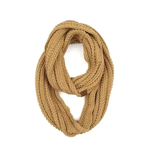 C.C CC Winter Soft Matching Unisex Chunky Knit Cowl Loop Infinity Scarf 