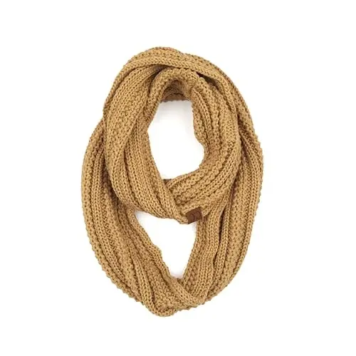 C.C CC Winter Soft Matching Unisex Chunky Knit Cowl Loop Infinity Scarf 