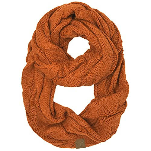 C.C CC Winter Soft Matching Unisex Chunky Knit Cowl Loop Infinity Scarf - 1