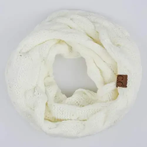 C.C CC Winter Soft Matching Unisex Chunky Knit Cowl Loop Infinity Scarf - 2