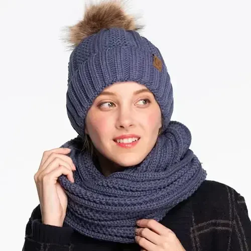 C.C CC Winter Soft Matching Unisex Chunky Knit Cowl Loop Infinity Scarf - 4