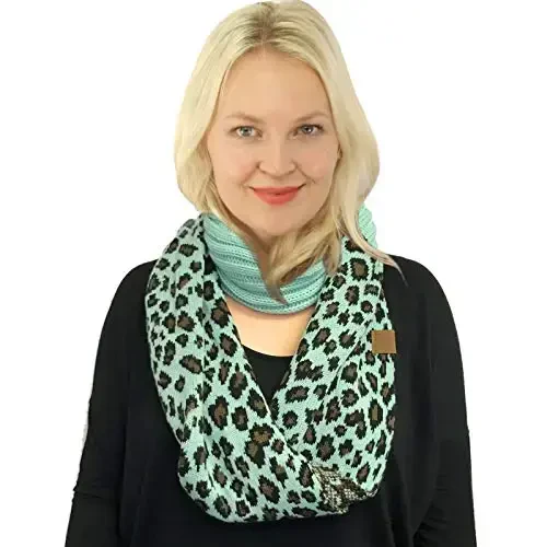 C.C CC Winter Soft Matching Unisex Chunky Knit Cowl Loop Infinity Scarf - 2