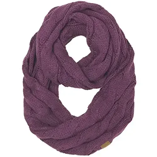C.C CC Winter Soft Matching Unisex Chunky Knit Cowl Loop Infinity Scarf - 1