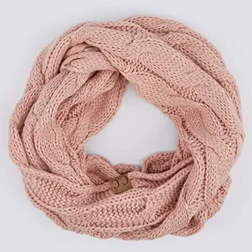 C.C CC Winter Soft Matching Unisex Chunky Knit Cowl Loop Infinity Scarf - 2