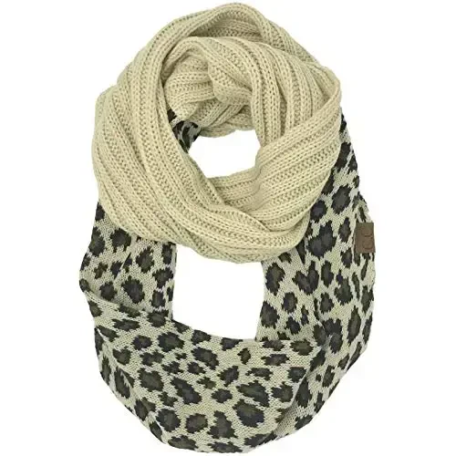 C.C CC Winter Soft Matching Unisex Chunky Knit Cowl Loop Infinity Scarf - 1