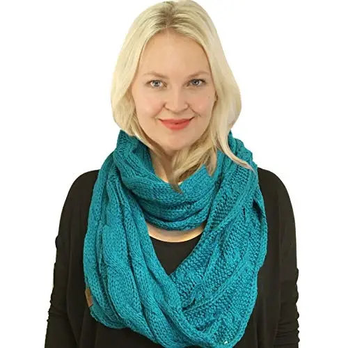 C.C CC Winter Soft Matching Unisex Chunky Knit Cowl Loop Infinity Scarf - 2