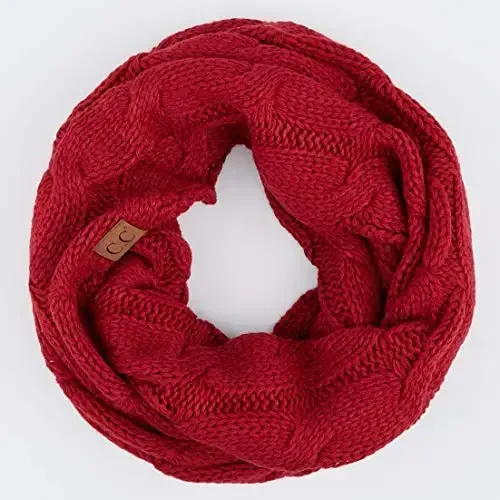 C.C CC Winter Soft Matching Unisex Chunky Knit Cowl Loop Infinity Scarf - 2