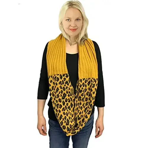 C.C CC Winter Soft Matching Unisex Chunky Knit Cowl Loop Infinity Scarf - 3