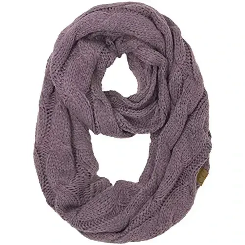 C.C CC Winter Soft Matching Unisex Chunky Knit Cowl Loop Infinity Scarf 