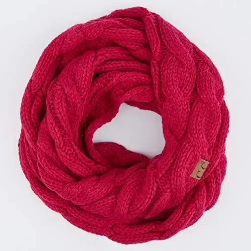 C.C CC Winter Soft Matching Unisex Chunky Knit Cowl Loop Infinity Scarf - 2