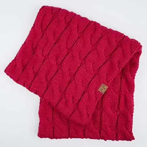 C.C CC Winter Soft Matching Unisex Chunky Knit Cowl Loop Infinity Scarf - 3