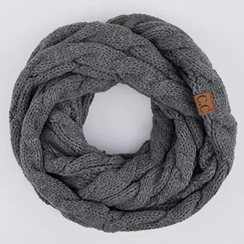 C.C CC Winter Soft Matching Unisex Chunky Knit Cowl Loop Infinity Scarf - 2