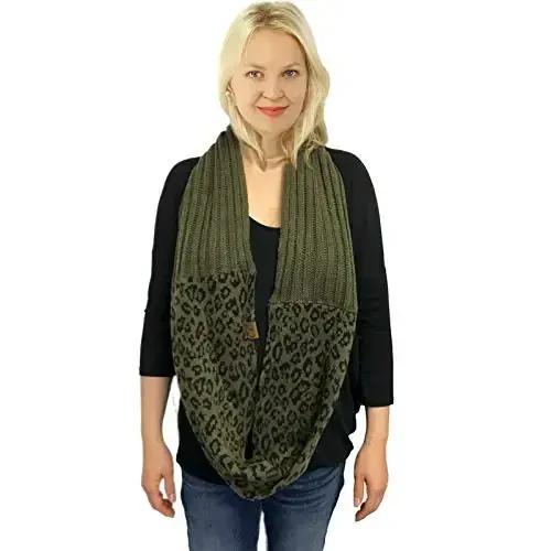 C.C CC Winter Soft Matching Unisex Chunky Knit Cowl Loop Infinity Scarf - 3