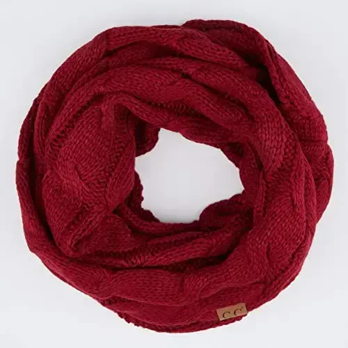 C.C CC Winter Soft Matching Unisex Chunky Knit Cowl Loop Infinity Scarf - 2