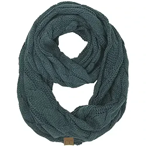 C.C CC Winter Soft Matching Unisex Chunky Knit Cowl Loop Infinity Scarf 