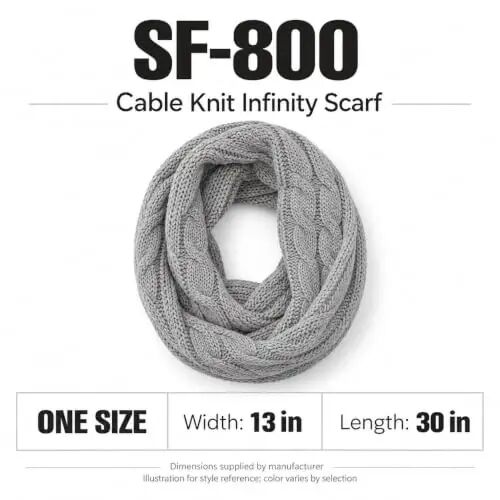 C.C CC Winter Soft Matching Unisex Chunky Knit Cowl Loop Infinity Scarf - 5