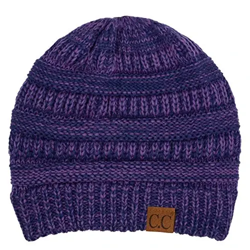 CC Classic Winter Fall Trendy Chunky Stretchy Cable Knit Beanie Hat - 1