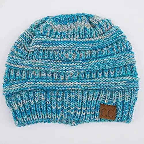 CC Classic Winter Fall Trendy Chunky Stretchy Cable Knit Beanie Hat - CC (1)