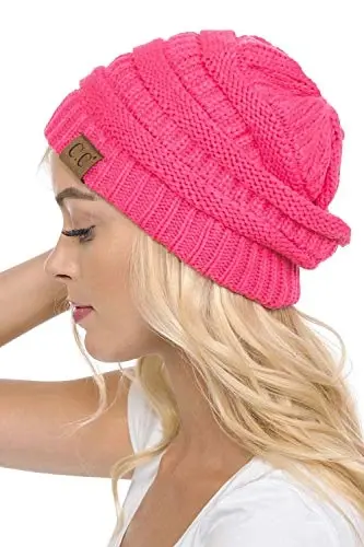 C.C Exclusives Cable Knit Beanie - Qalin, yumshoq va issiq katta beanie shapkalar 
