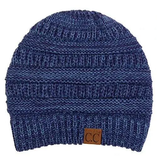 C.C Exclusives Cable Knit Beanie - Qalin, yumshoq va issiq katta shapkalar - C.C