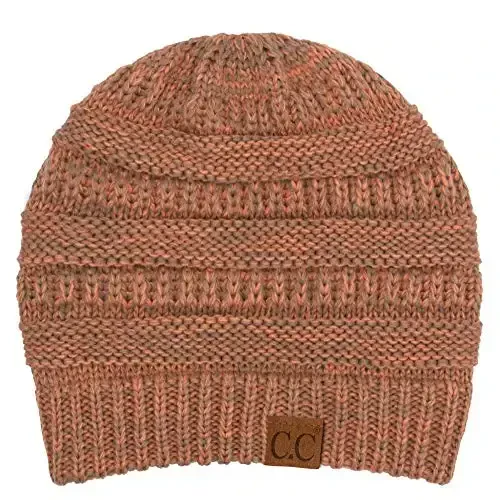 C.C Exclusives Cable Knit Beanie - Qalin, yumshoq va issiq katta shapkalar 